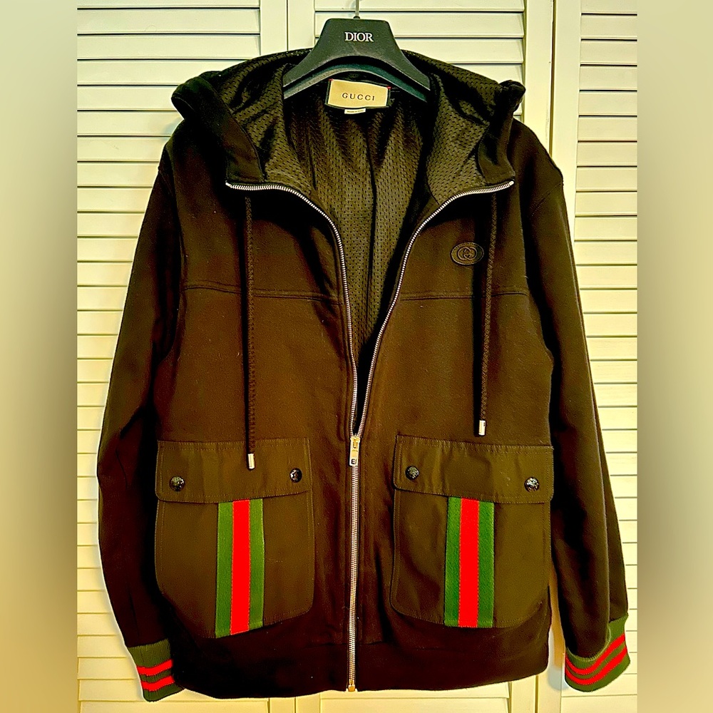 COTTON JERSEY HOODED JACKET.